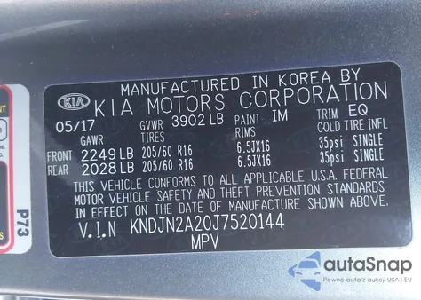 2018 Kia Soul из США, поврежденный, VIN KNDJN2A20J7520144